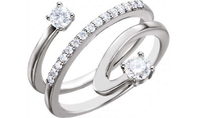 14K White 1/3 CTW Diamond Freeform Ring - 1227066000P