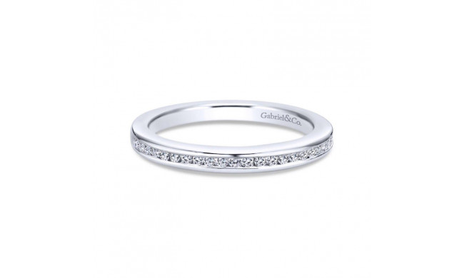 Gabriel & Co. 14k White Gold Contemporary Anniversary Wedding Band - WB12318R3W44JJ