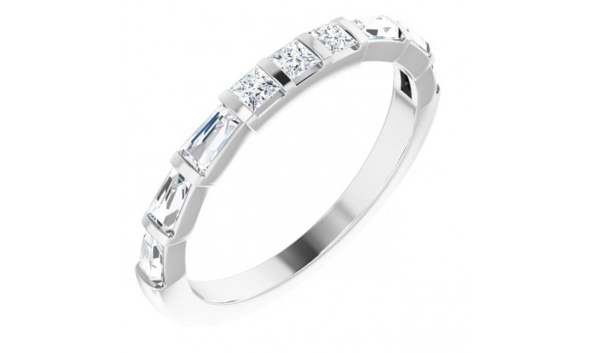 14K White 1/2 CTW Diamond Anniversary Band - 123853600P