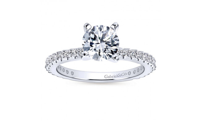 Gabriel & Co. 14k White Gold Contemporary Straight Engagement Ring - ER4124W44JJ