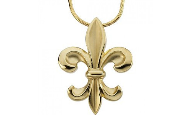 14K Yellow Fleur-de-Lis 18 Necklace - 6906483800P