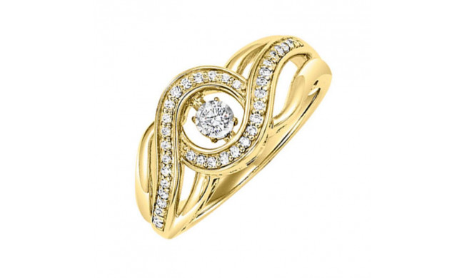 Gems One 10KT Yellow Gold & Diamond Rhythm Of Love Fashion Ring  - 1/4 ctw - ROL1178-1YC