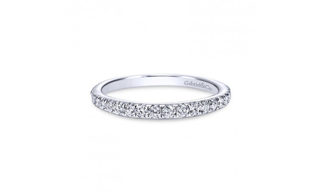 Gabriel & Co. 14k White Gold Contemporary Diamond Wedding Band - WB8259W44JJ