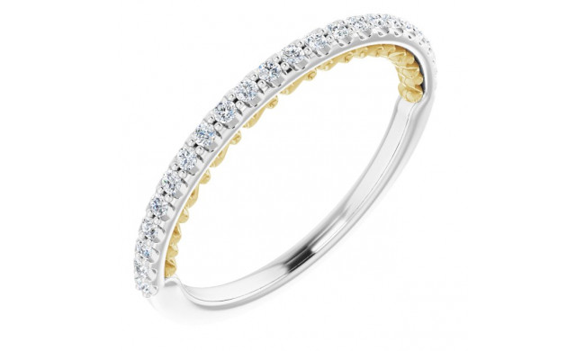 14K White & Yellow 1/5 CTW Diamond Anniversary Band - 122944601P