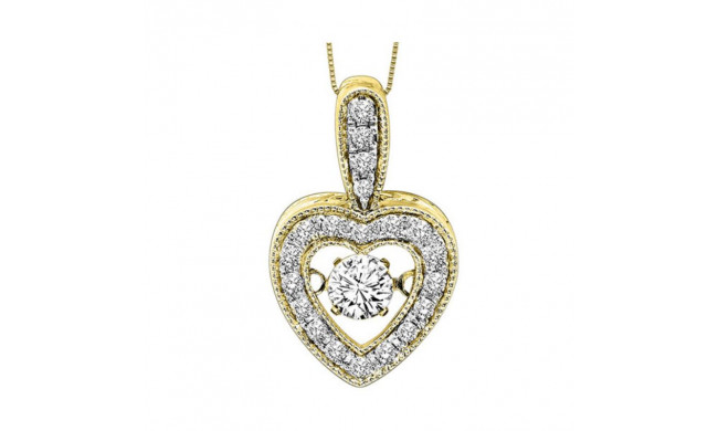 Gems One 14KT Yellow Gold & Diamond Rhythm Of Love Neckwear Pendant  - 1/3 ctw - ROL1084-4YC