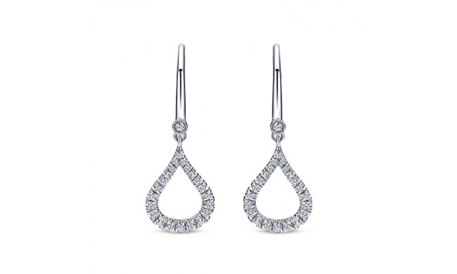 Gabriel & Co. 14k White Gold Lusso Diamond Drop Earrings - EG12201W45JJ