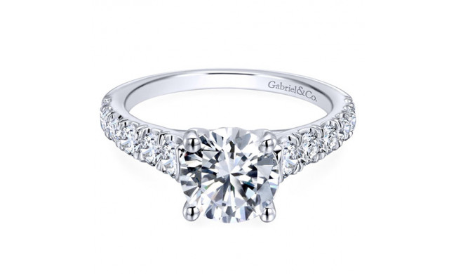 Gabriel & Co. 14k White Gold Contemporary Straight Engagement Ring - ER12299R6W44JJ