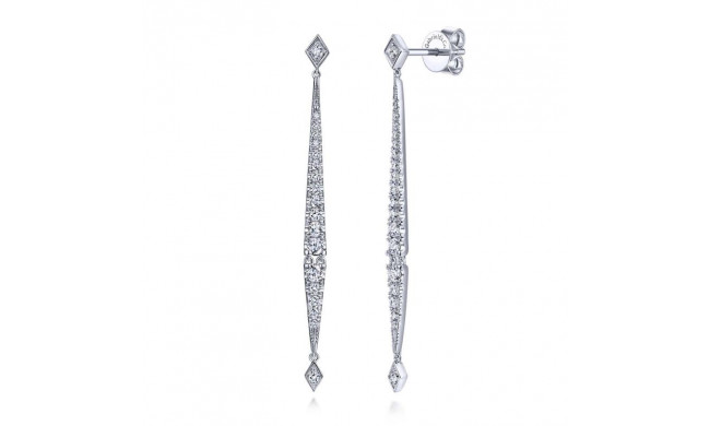 Gabriel & Co. 14k White Gold Kaslique Diamond Drop Earrings - EG13632W45JJ