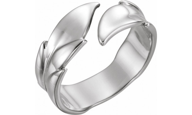 14K White Leaf Ring - 51662101P