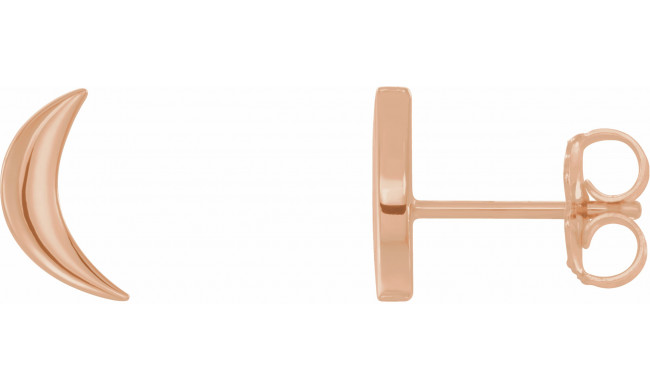 14K Rose Crescent Moon Earrings - 86846602P