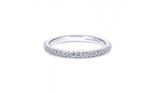 Gabriel & Co. 14k White Gold Contemporary Diamond Wedding Band - WB4181W44JJ