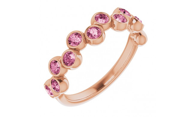 14K Rose Pink Tourmaline Bezel-Set Ring - 71894602P