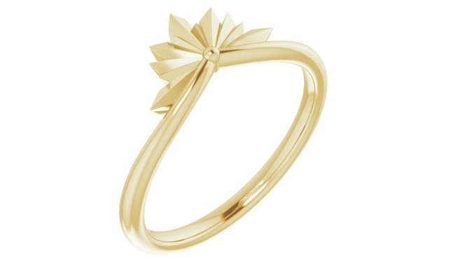 14K Yellow Starburst Ring - 52004102P