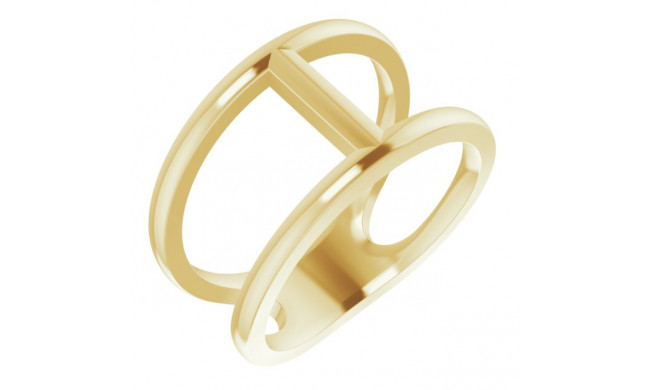 14K Yellow 11.3 mm Negative Space Ring - 51643102P