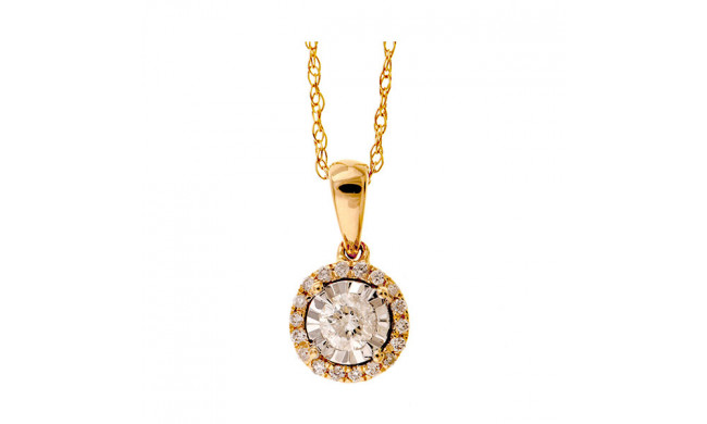 Gems One 14Kt Yellow Gold Diamond (1/6Ctw) Pendant - PD33655-4YD