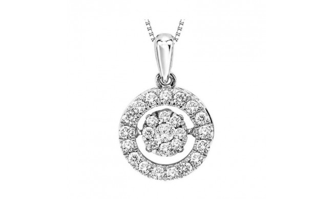 Gems One 10KT White Gold & Diamond Rhythm Of Love Neckwear Pendant  - 1/2 ctw - ROL1027-1WC