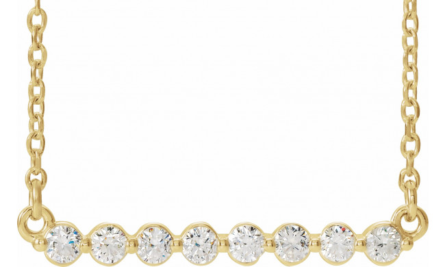 14K Yellow 1/4 CTW Diamond Bar 18 Necklace - 86887616P