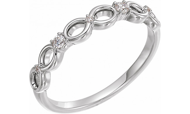 14K White .08 CTW Diamond Infinity-Inspired Ring - 123285600P