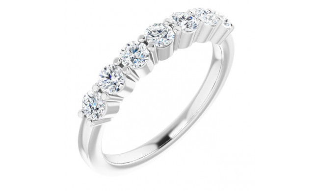 14K White 5/8 CTW Diamond Anniversary Band - 12284460005P