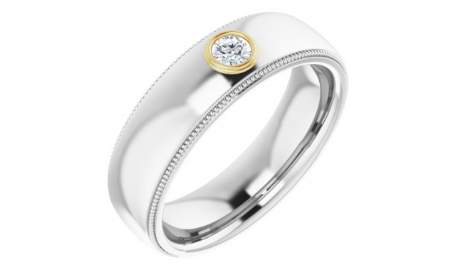 14K White & Yellow 1/6 CTW Diamond Ring - 1232146009P