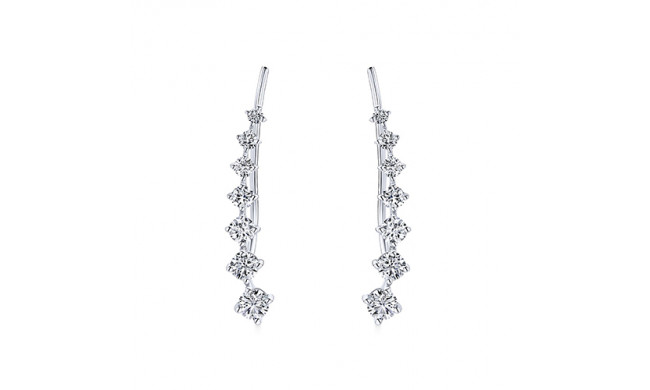 Gabriel & Co. 14k White Gold Lusso Diamond Stud Earrings - EG13180W45JJ