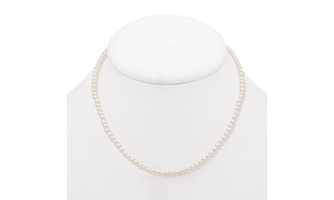 Mastaloni Ladies 14k Yellow Gold Beaded Freshwater Pearl Strand Necklace