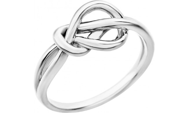 14K White Knot Design Ring - 861781000P