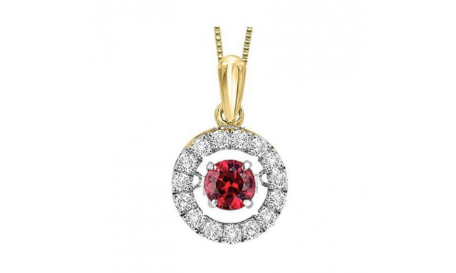 Gems One 14KT Yellow Gold & Diamond Rhythm Of Love Neckwear Pendant  - 1/8 ctw - ROL1099-4YCR