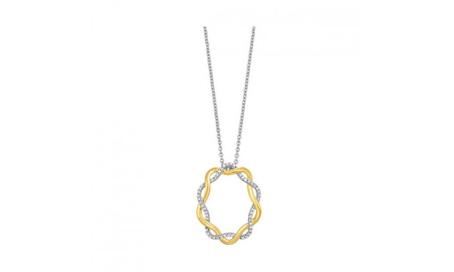 Gems One 10Kt White Yellow Gold Diamond (1/6Ctw) Pendant - PD10625-1WYSC