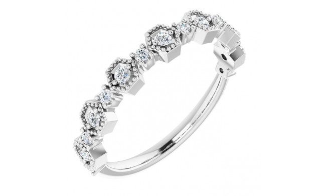 14K White 1/4 CTW Diamond Anniversary Band - 124109600P