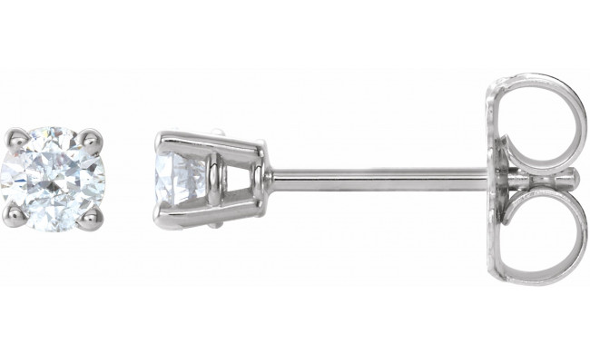 14K White 1/4 CTW Diamond Earrings - 187470198P