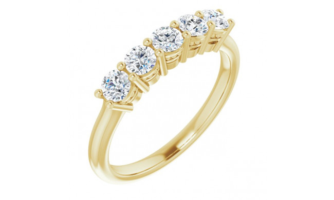 14K Yellow 1/2 CTW Diamond Anniversary Band - 1238446001P