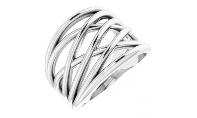 Platinum Criss-Cross Ring - 51884104P