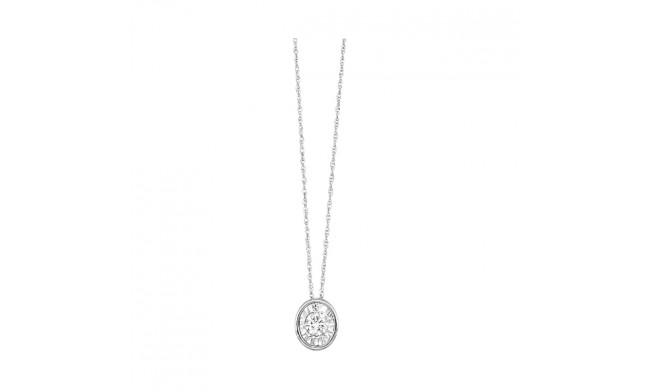 Gems One 14Kt White Gold Diamond (1/6Ctw) Pendant - PD10727-4WD