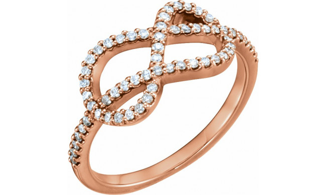 14K Rose 1/3 CTW Diamond Knot Ring - 122826602P