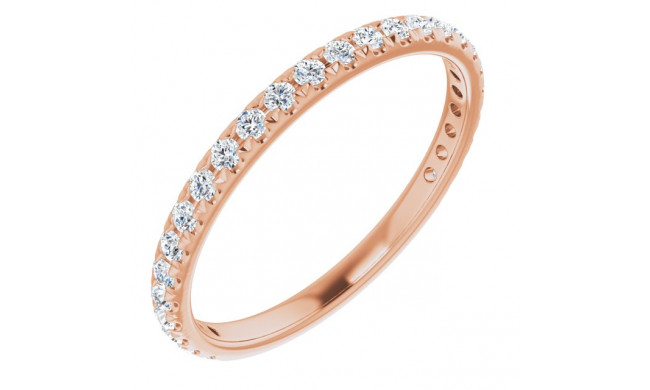 14K Rose 1/3 CTW Diamond French-Set Anniversary Band - 123223606P