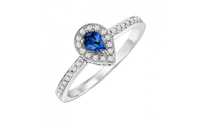 Gems One 14Kt White Gold Diamond (1/6Ctw) & Sapphire (1/6 Ctw) Ring - FR4015-4WCS