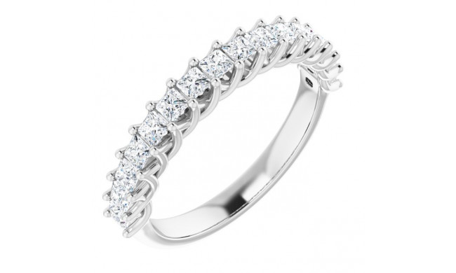 14K White 3/4 CTW Diamond Anniversary Band - 1239296045P