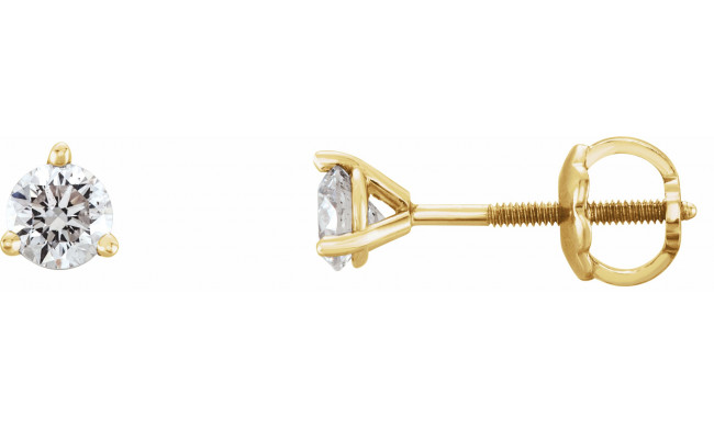 14K Yellow 1/3 CTW Diamond Earrings - 6623460039P