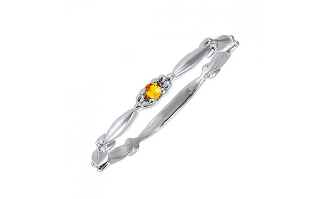 Gems One 10Kt White Gold Citrine (1/20 Ctw) Ring - RG72936-1WNC