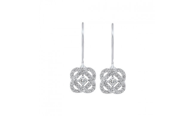Gems One Silver Diamond (1/4Ctw) Earring - ER10446-SSF