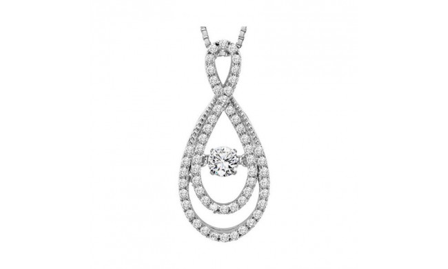 Gems One 14KT White Gold & Diamond Rhythm Of Love Neckwear Pendant  - 5/8 ctw - ROL1011-4WC
