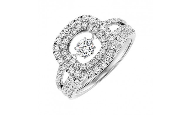 Gems One 14KT White Gold & Diamond Rhythm Of Love Fashion Ring  - 1 ctw - ROL1189-4WC
