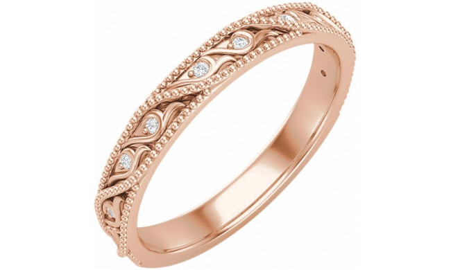 14K Rose .05 CTW Diamond Anniversary Band - 653592602P