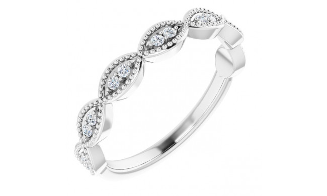 14K White 1/8 CTW Diamond Anniversary Band - 123656600P