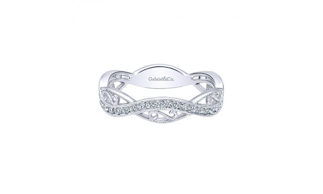 Gabriel & Co. 14k White Gold Diamond Stackable Ladies' Ring