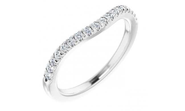 14K White 1/4 CTW Diamond French-Set Matching Band - 123951620P