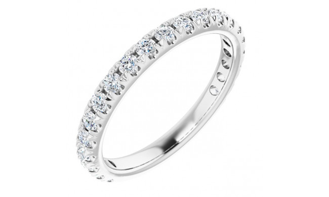 14K White 5/8 CTW Diamond French-Set Anniversary Band - 123223600P