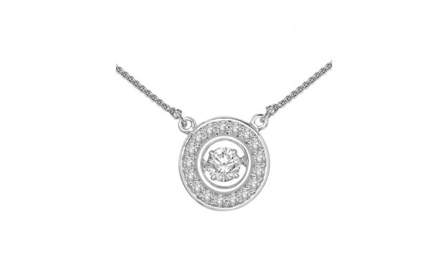 Gems One Silver (SLV 995) & Diamonds Stunning Neckwear Pendant - 1/5 ctw - ROL1057-SSDBK