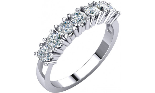 14K White 7/8 CTW Diamond Anniversary Band - 68195128534P
